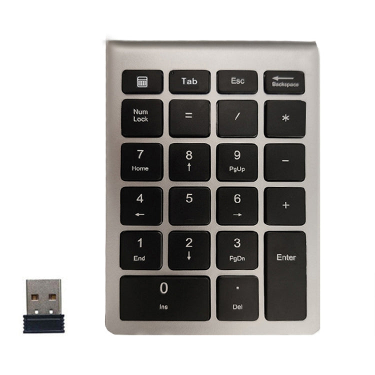 Lisslune | BT304 22 Keys Laptop Mini Wireless Keyboard, Specification: 2.4G (Silver Black)