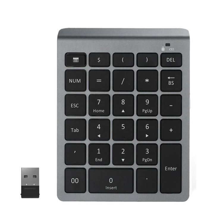 Lisslune | BT302 28 Keys Laptop Mini Wireless Keyboard, Specification: 2.4G (Gray)