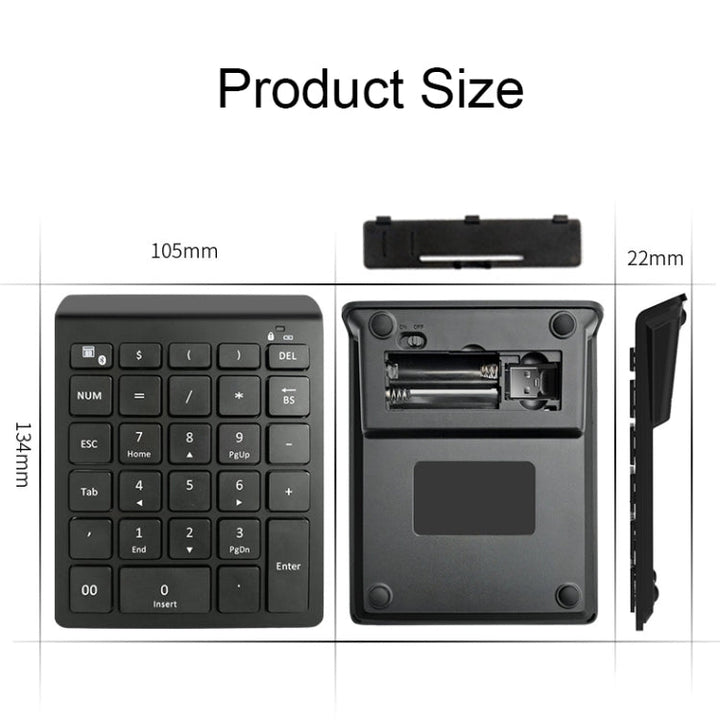 Lisslune | BT302 28 Keys Laptop Mini Wireless Keyboard, Specification: 2.4G (Gray)