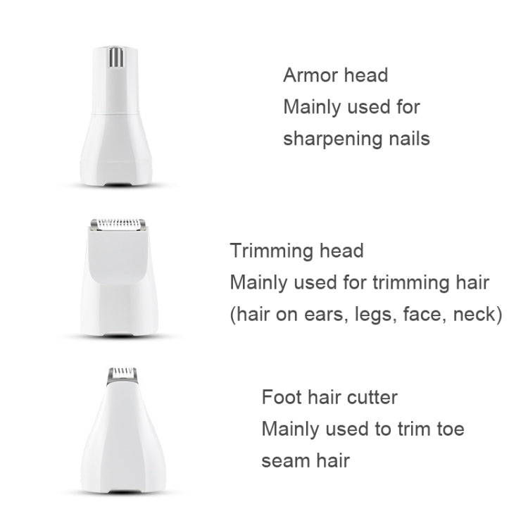 Pet USB Electric Shaver Dog Hair Trimmer Nail Polisher