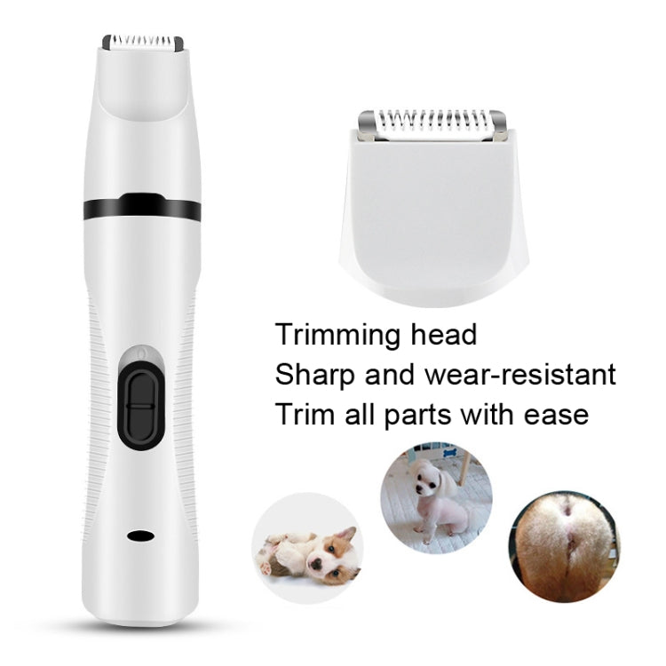 Pet USB Electric Shaver Dog Hair Trimmer Nail Polisher