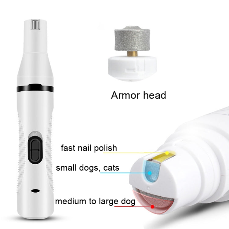 Pet USB Electric Shaver Dog Hair Trimmer Nail Polisher