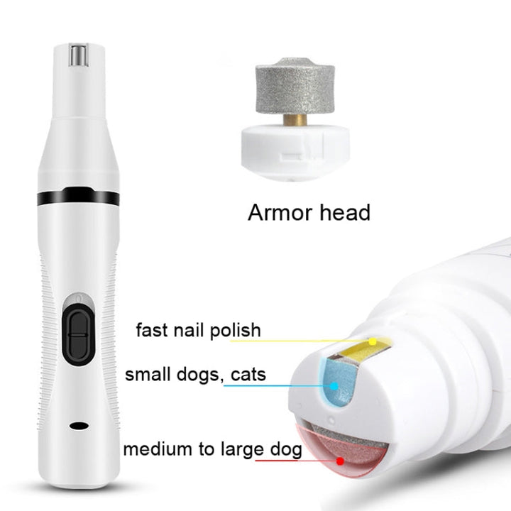 Pet USB Electric Shaver Dog Hair Trimmer Nail Polisher