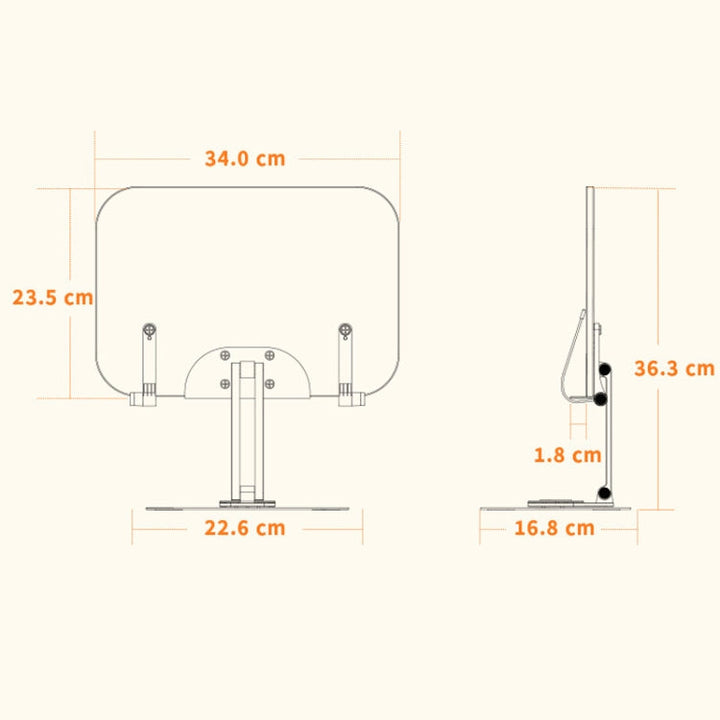 Lisslune | R03 Reading Bookshelf Desktop 360-Degree Rotation Multifunctional Height-Adjustable Tablet Stand