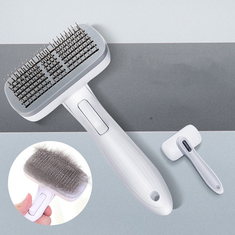 Hair comb for cats and dogs, hair tool for hair removal, style: steel pin (Gray)