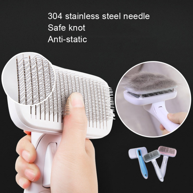 Hair comb for cats and dogs, hair tool for hair removal, style: steel pin (Gray)