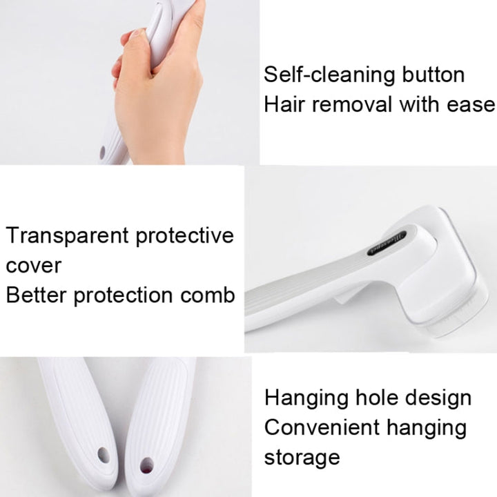 Hair comb cat dog hair brush hair removal tool, style: steel wire (pink)