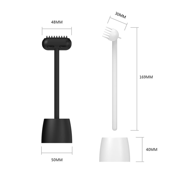 Pet Cat and Dog Accessories Long Handle Comb with Base (Blue)