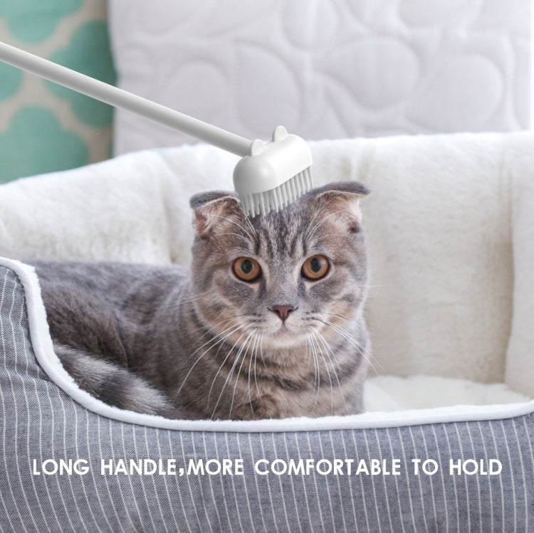 Pet Cat and Dog Accessories Long Handle Comb with Base (Blue)