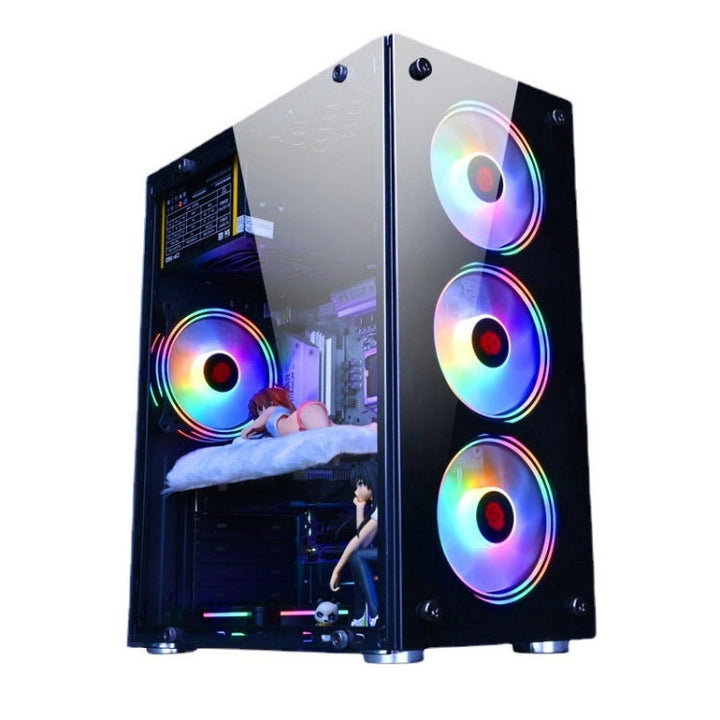 Lisslune | Computer CPU RGB glowing cooler 2 fans + remote control
