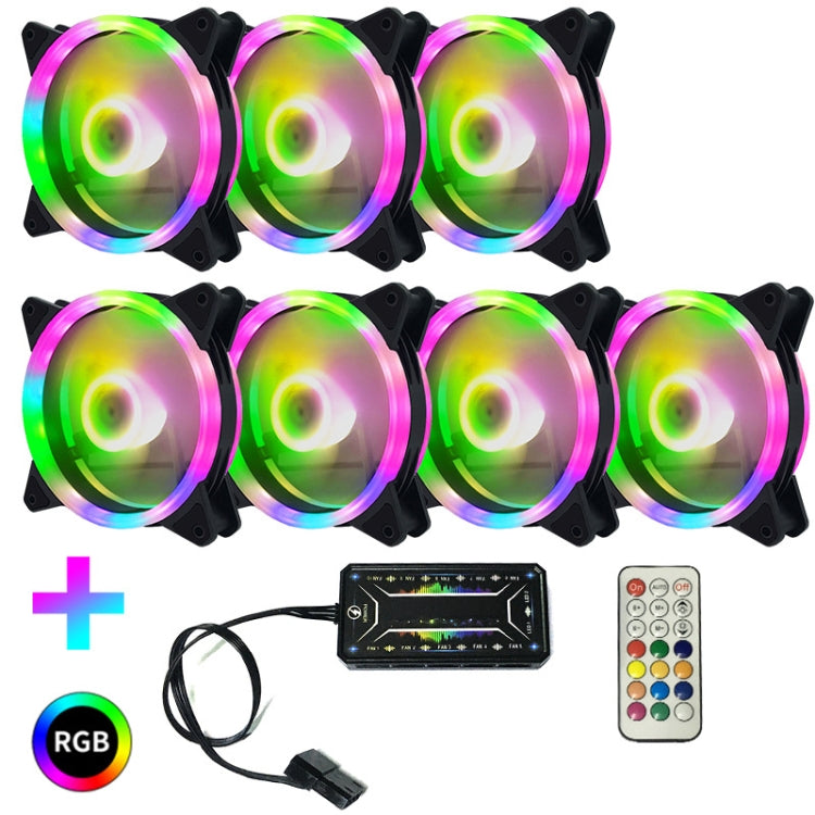 Lisslune | Computer CPU RGB glowing radiator 7 fans + remote control