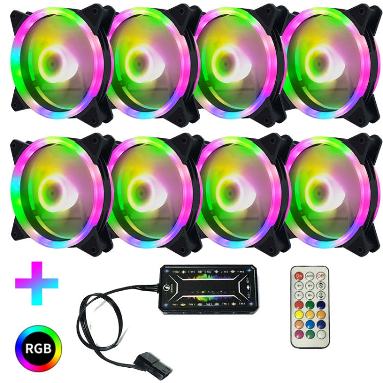 Lisslune | Computer CPU RGB glowing radiator 8 fans + remote control