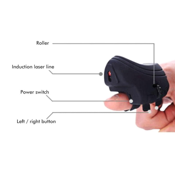 Lisslune | GM306e Bluetooth Finger Lazy Mouse Charger Phone Tablet Notebook Universal Mouse (Black)