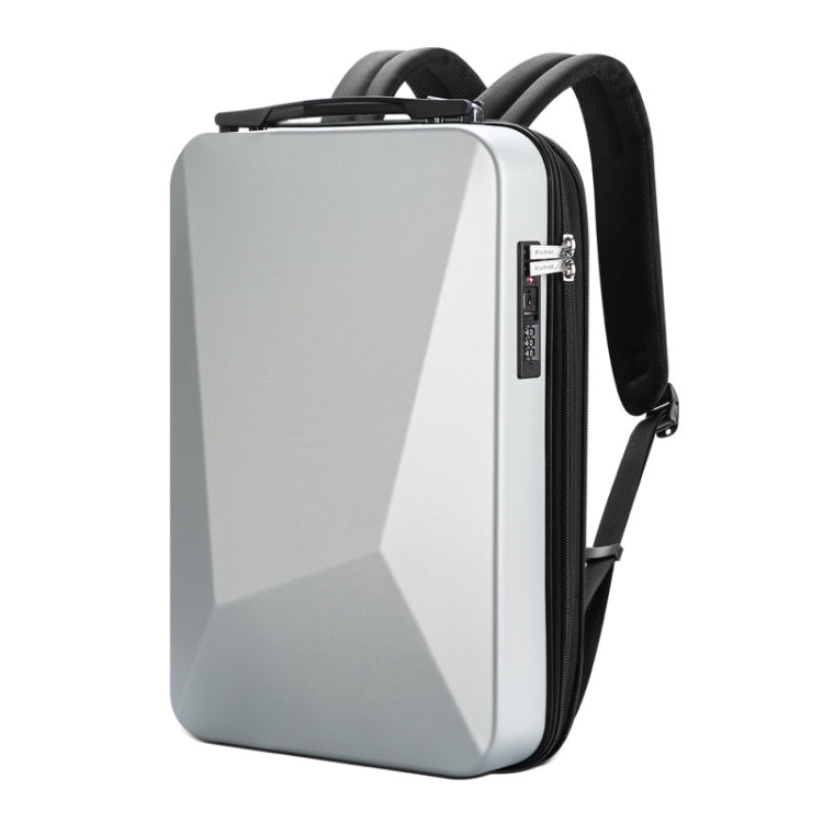 Lisslune | Bopai 61-93318A Hard shell waterproof expandable backpack with USB charging port, Spec: Password (Silver)