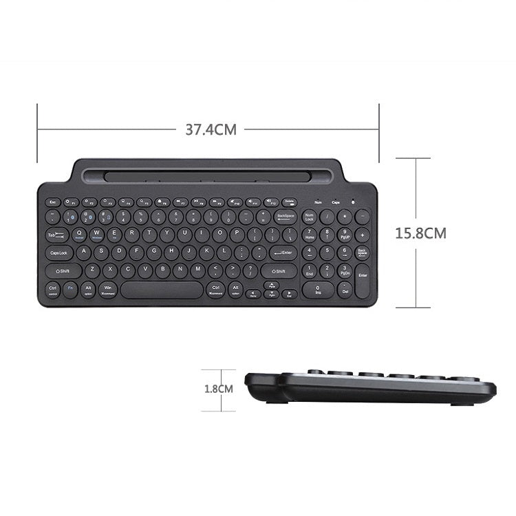 Lisslune | 2.4G Bluetooth Wireless Keyboard with Card Slot Holder with Touchpad