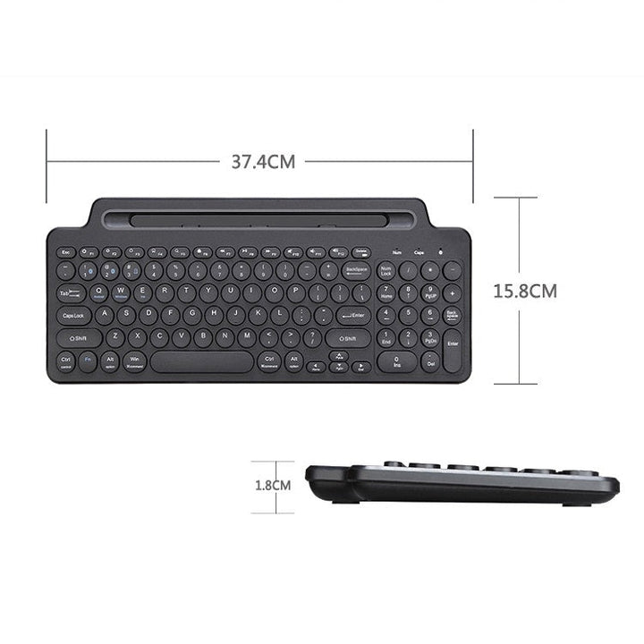Lisslune | 2.4G Bluetooth Wireless Keyboard with Card Slot Holder with Touchpad