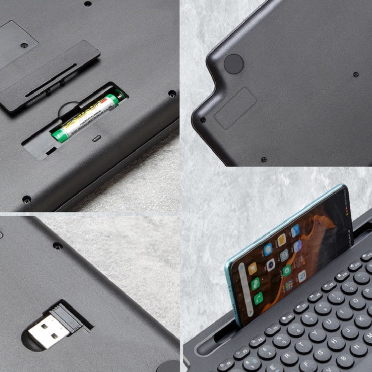 Lisslune | 2.4G Bluetooth Wireless Keyboard with Card Slot Holder with Touchpad