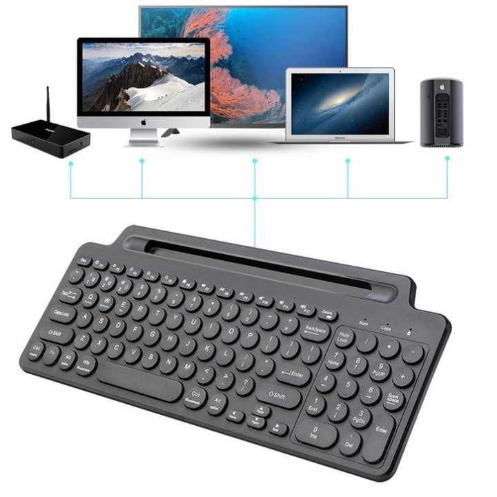 Lisslune | 2.4G Bluetooth Wireless Keyboard with Card Slot Holder with Touchpad