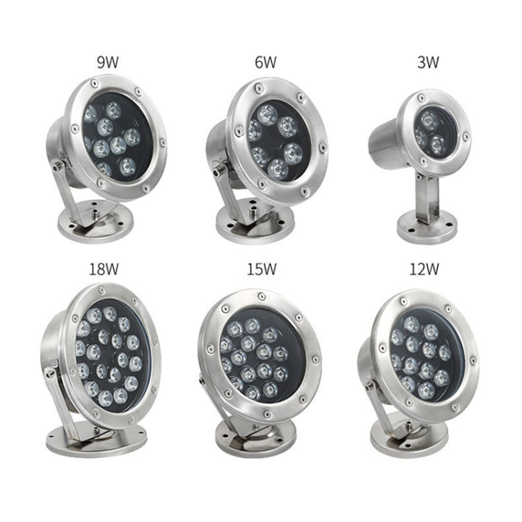 Lisslune | LED Underwater Light Pool Fish Pond Fountain Waterproof Landscape Light 18W (White)