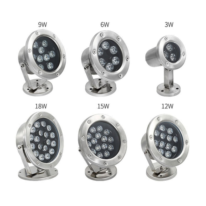 Lisslune | LED Underwater Light Pool Fish Pond Fountain Waterproof Landscape Light 18W (White)