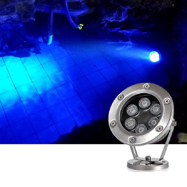 Lisslune | LED Underwater Light Pool Fish Pond Fountain Waterproof Landscape Light 24W (Warm White)