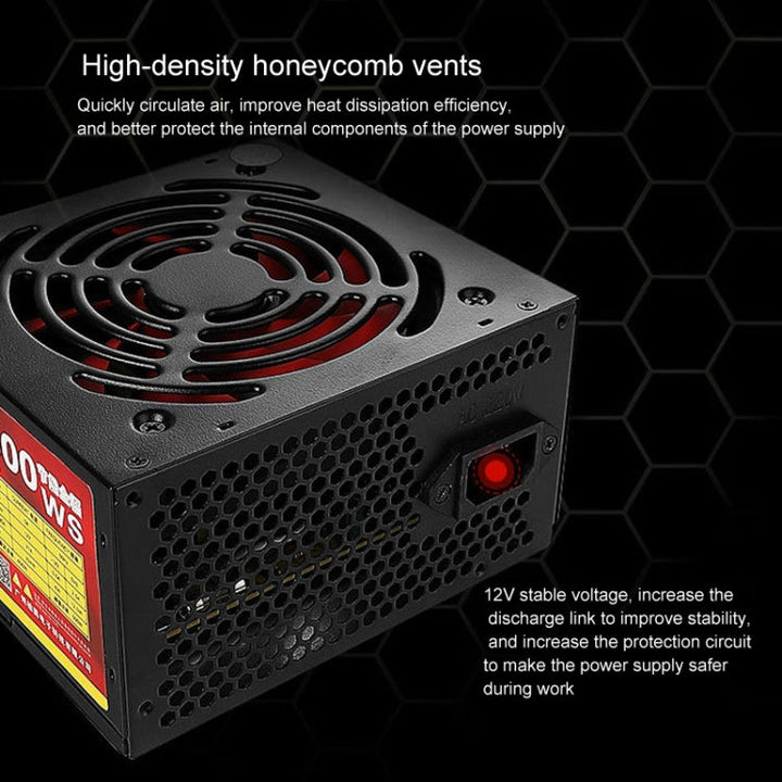 Lisslune | JBON 500WS ATX 12V Computer power supply with 12cm fan