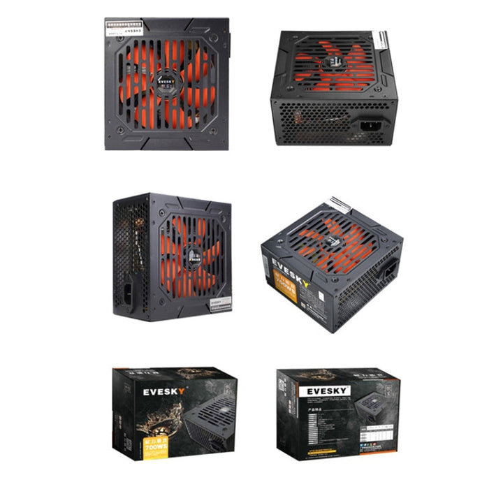 Lisslune | EVESKY 700WS ATX 12V Computer Power Supply with 12cm Fan