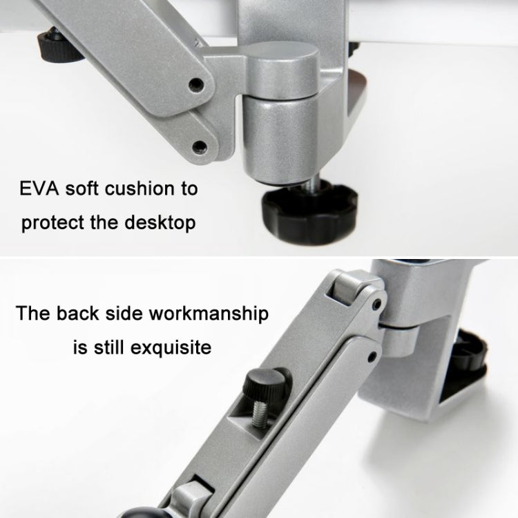 Lisslune | Aluminium alloy computer desk wrist support armrest, Color: Height adjustable gray