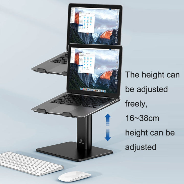 Lisslune | SSKY P20 Portable Aluminum Alloy Lift and Lever Laptop Stand (Black)