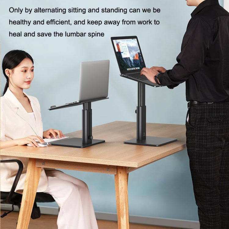 Lisslune | SSKY P20 Portable Aluminum Alloy Lift and Lever Laptop Stand (Black)