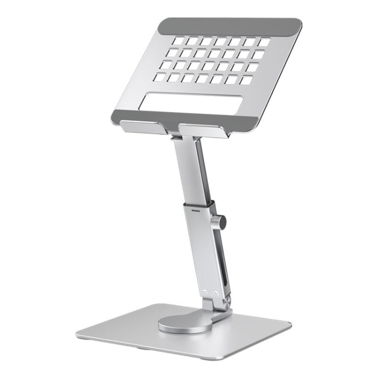 Lisslune | JUNDNE H06 Desktop Folding Phone Holder Portable Telescope Rotating Tablet Stand (Silver)