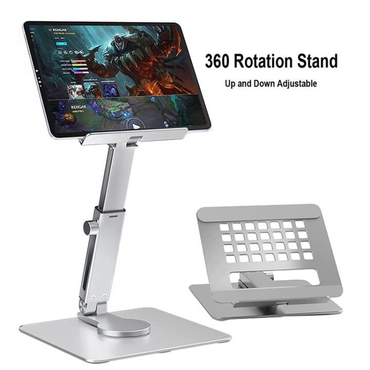 Lisslune | JUNDNE H06 Desktop Foldable Phone Holder Portable Telescopic Rotating Tablet Stand (Dark Gray)