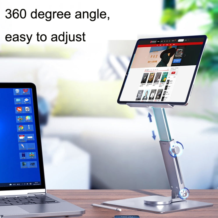Lisslune | JUNDNE H06 Desktop Foldable Phone Holder Portable Telescopic Rotating Tablet Stand (Dark Gray)