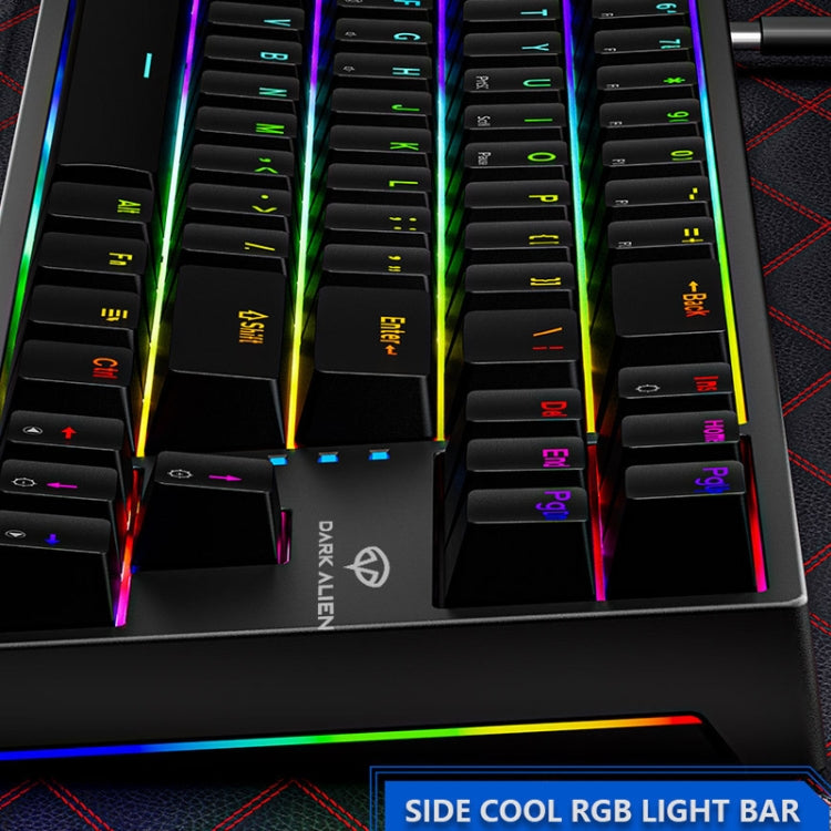 Lisslune | Dark Alien K710 71 Keys Illuminated Gaming Wired Keyboard, Cable Length: 1.8m, Color: Pink Green Shaft