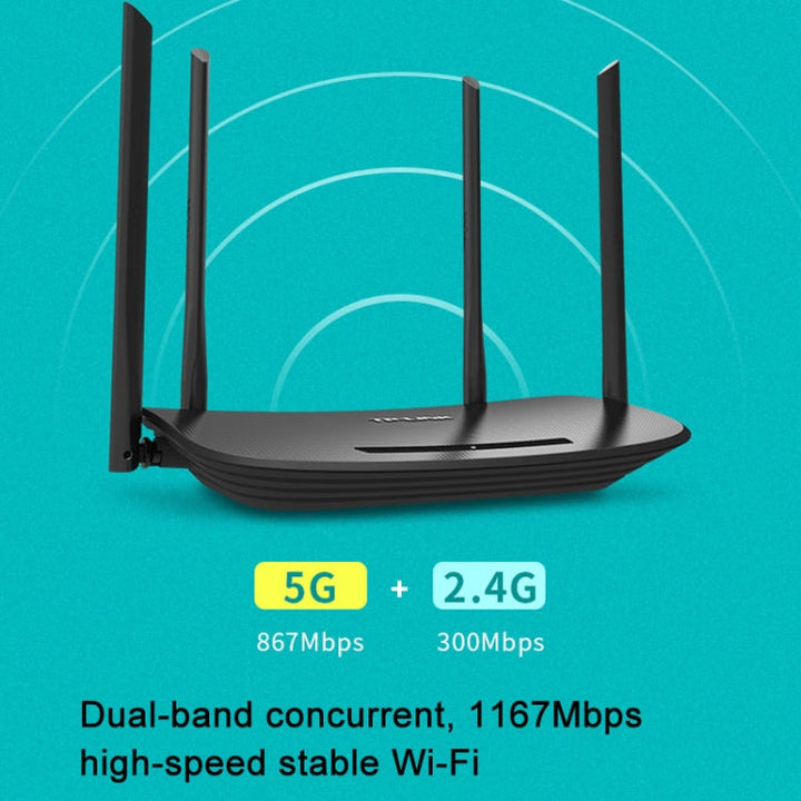 Lisslune | TP-LINK TL-WDR5620 AC1200 5G/2.4G Dual-Band Gigabit Wireless Router, CN Plug with 1m Network Cable