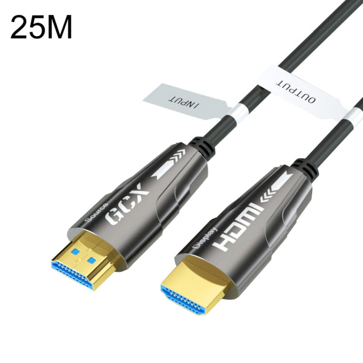Lisslune | HDMI 2.0 Plug to HDMI 2.0 Plug 4K HD Active Optical Cable, Cable Length: 25m