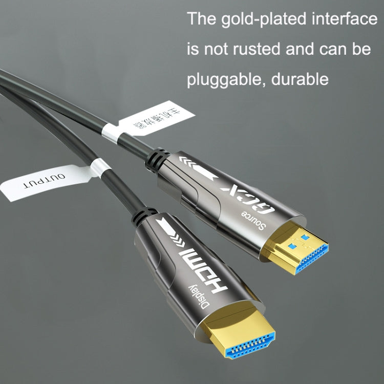 Lisslune | HDMI 2.0 Male To HDMI 2.0 Male 4K HD Active Optical Cable, Cable Length: 35m