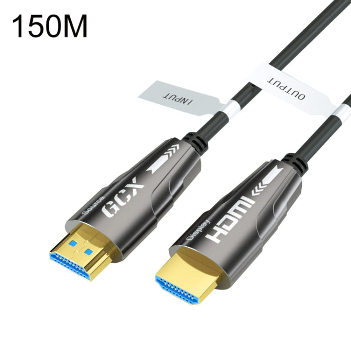 Lisslune | HDMI 2.0 plug to HDMI 2.0 plug 4K HD active optical cable, Cable length: 150m