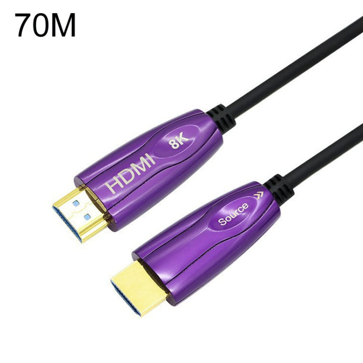 Lisslune | HDMI 2.1 8K 60HZ HD Active Optical Cable Computer Monitor Converter Line, Cable Length: 70m