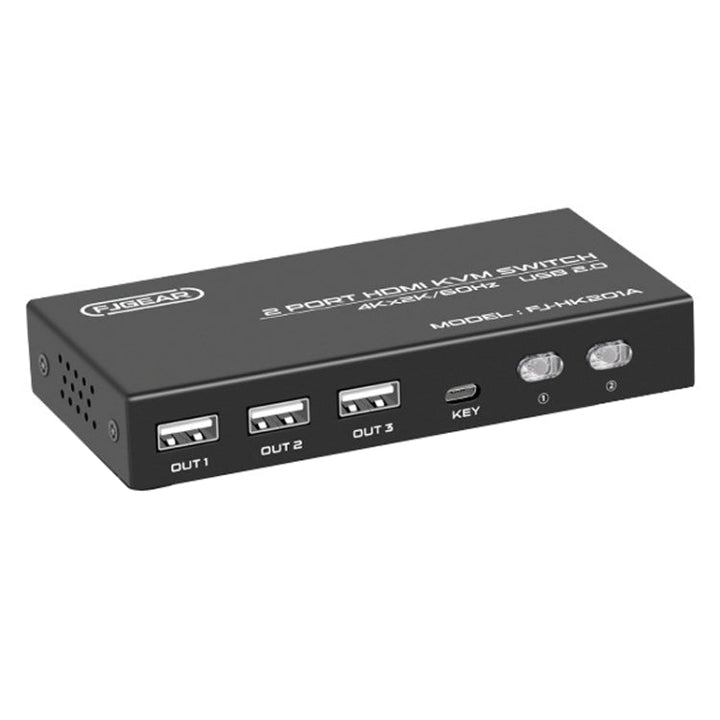 Lisslune | FJGEAR FJ-HK201A 60Hz HD Audio And Video HDMI To KVM Switcher