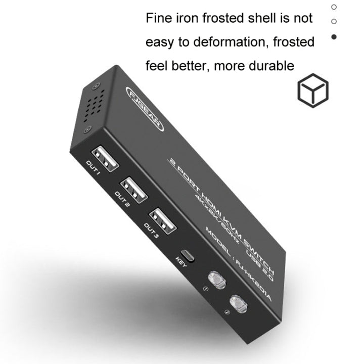Lisslune | FJGEAR FJ-HK201A 60Hz HD Audio And Video HDMI To KVM Switcher