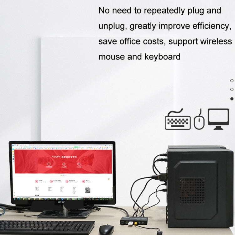 Lisslune | FJGEAR FJ-HK201A 60Hz HD Audio And Video HDMI To KVM Switcher