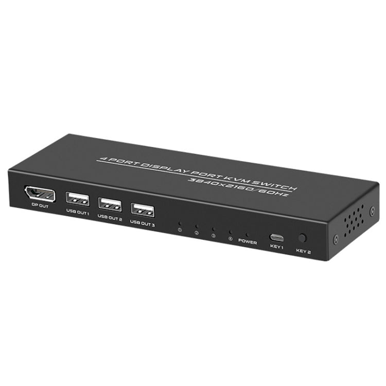 Lisslune | FJGEAR FJ-DK401 60HZ 4 Ports DP+USB To KVM Switcher With Desktop Controller