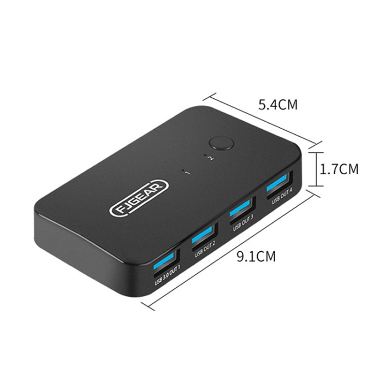 Lisslune | FJGEAR2 FJ-U302 3 In 2 Out USB Shared Shared Switch Expander With Desktop Controller Cable