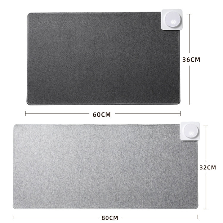 Lisslune | Joyroom JR-CY335 220V Smart Office Desktop Heating Thermostat Mouse Pad, US Plug, Size: 60x36cm (Light Gray)