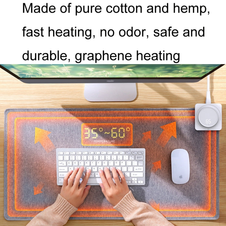 Lisslune | Joyroom JR-CY335 220V Smart Office Desktop Heating Thermostatic Mouse Pad, US Plug, Size: 80x32cm(Dark Gray)