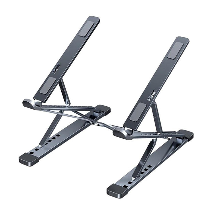 Lisslune | N8 Double Layer Foldable Lift Aluminum Alloy Laptop Heat Dissipation Stand, Color: Gray