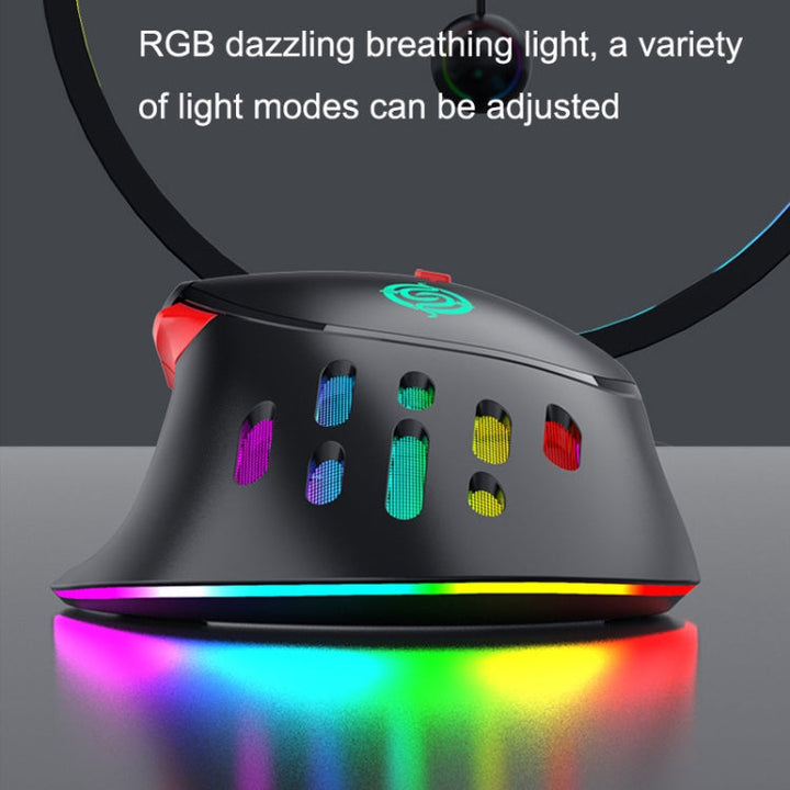 Lisslune | K-Snake Q15 9 Keys RGB Light Effect Wired Mechanical Mouse, Cable Length: 1.5 m (White)