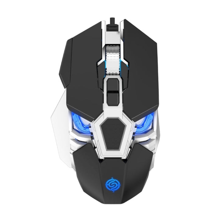 Lisslune | K-Snake Q18 9 Keys 6400DPI Illuminated Machine Wired Gaming Mouse, Cable Length: 1.5m (Black)