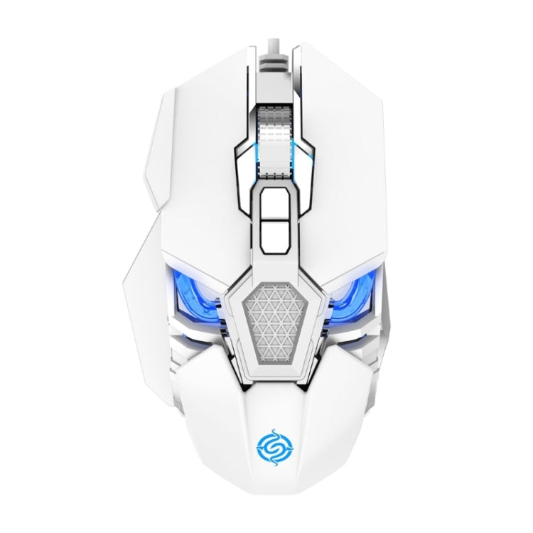 Lisslune | K-Snake Q18 9 Buttons 6400DPI Illuminated Machine Wired Gaming Mouse, Cable Length: 1.5m (White)